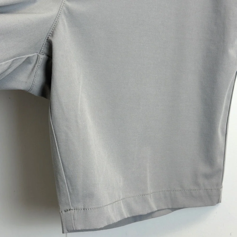 Banana Republic Core Temp Mens 38 Gray Stretch Golf Shorts Elastic Waist 10